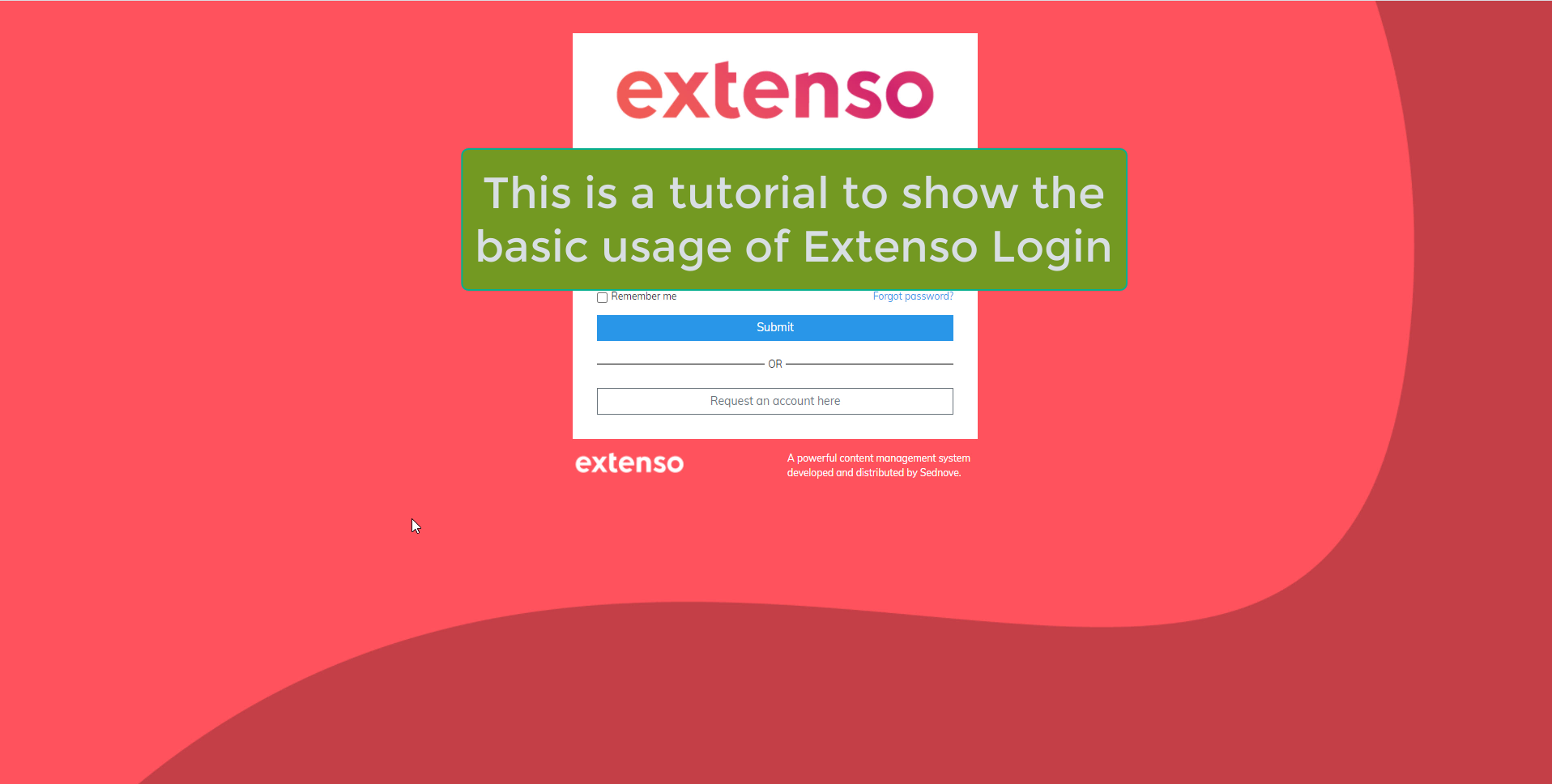 Extenso login