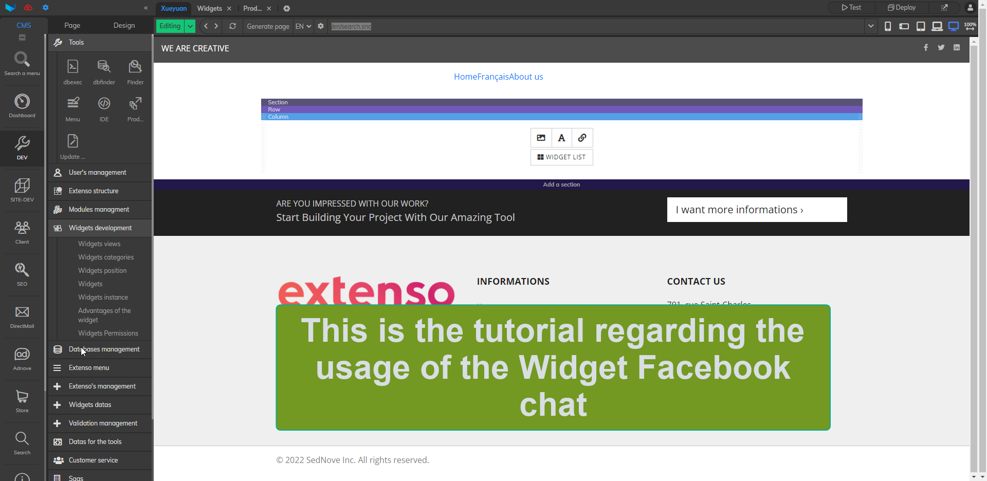 Widget Facebook Chat