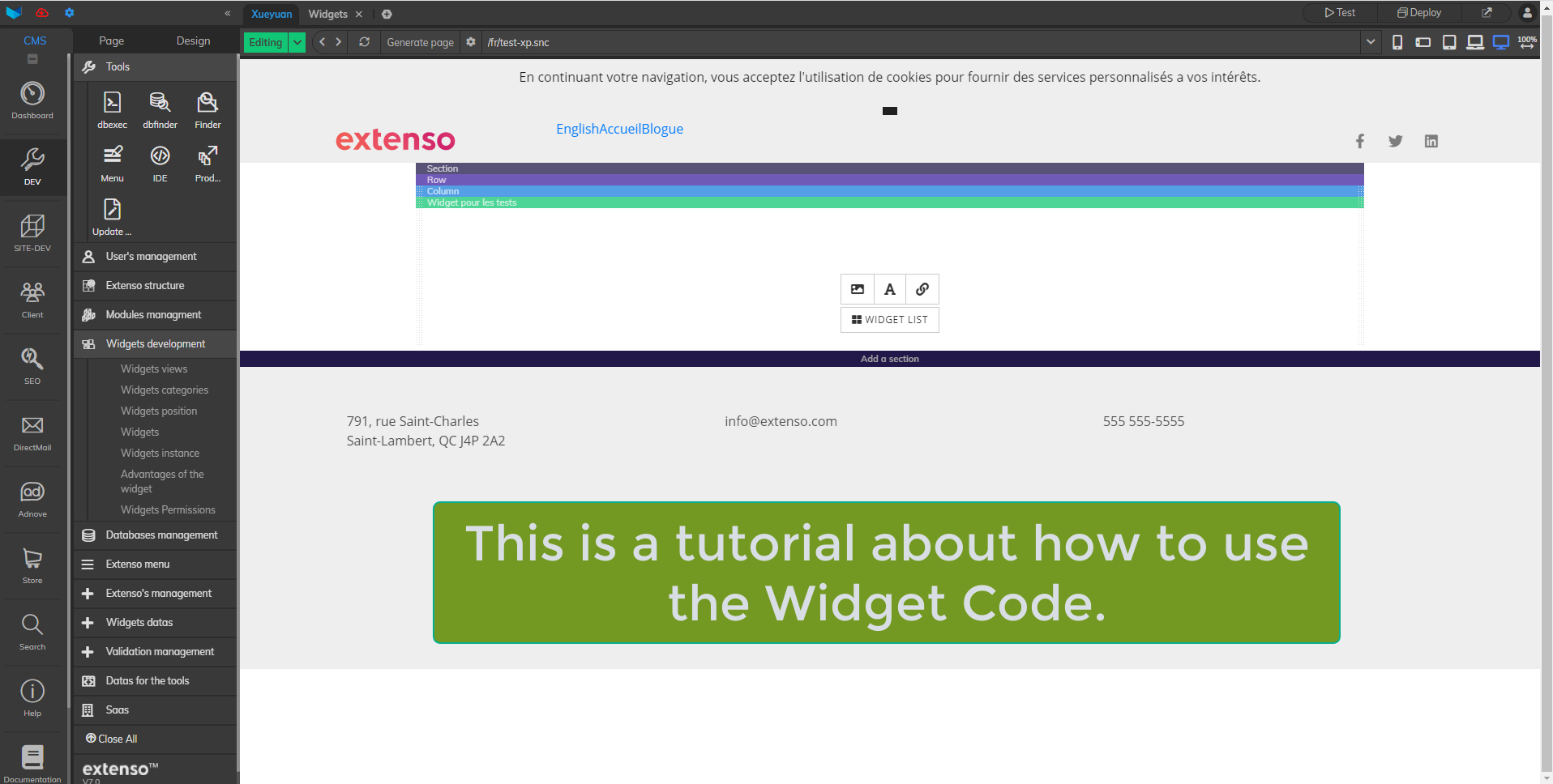 Code Widget